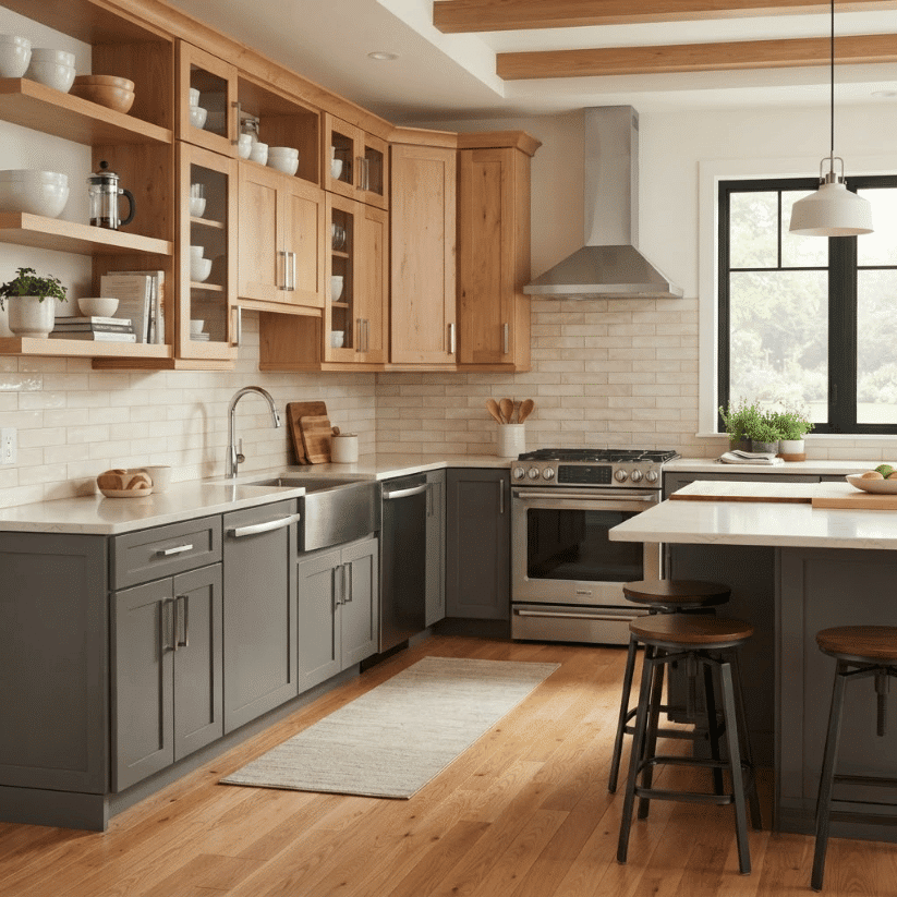smoky gray lowers natural birch upper