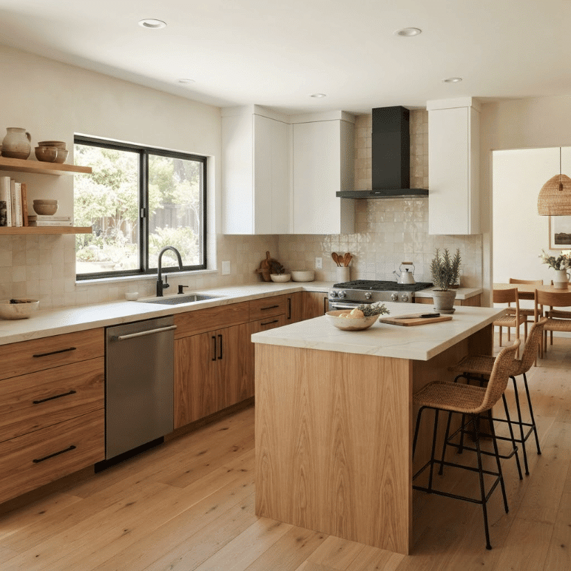 white oak lowers white uppers